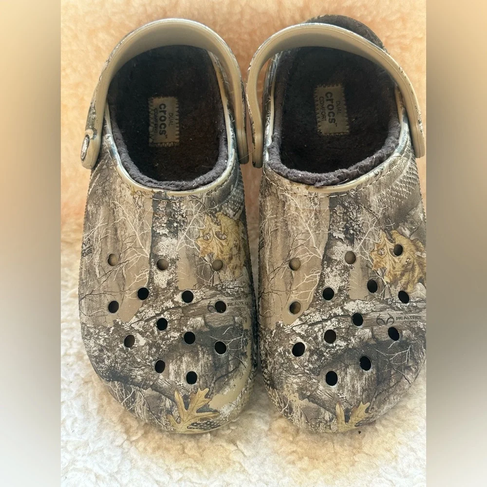 REALTREE Camo CROCS Size Mens 7 Womens 9 Unisex Adults Lined - Picture 1 of 9
